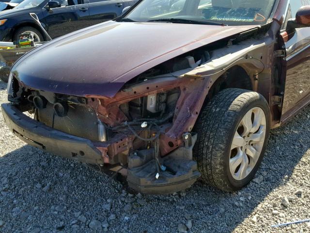 1HGCP36898A008306 - 2008 HONDA ACCORD EXL MAROON photo 9