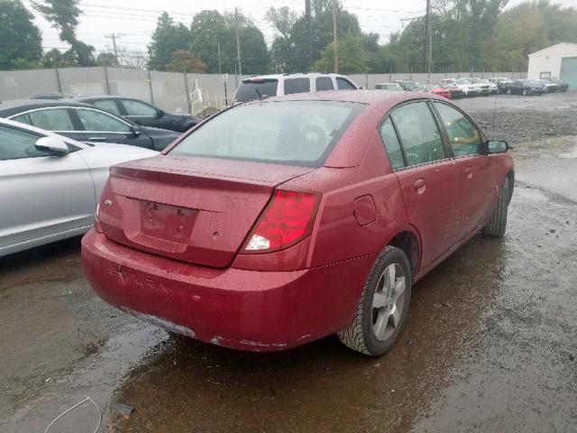 1G8AL55F66Z127324 - 2006 SATURN ION LEVEL RED photo 4
