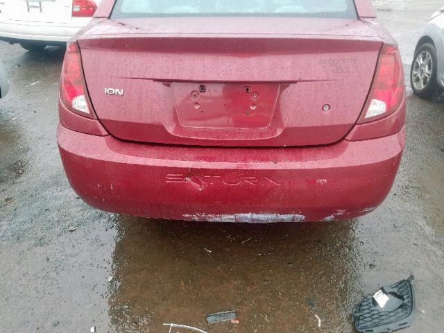 1G8AL55F66Z127324 - 2006 SATURN ION LEVEL RED photo 9