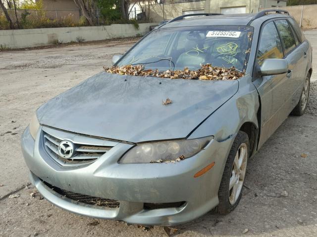 1YVHP82D645N91824 - 2004 MAZDA 6 S GREEN photo 2