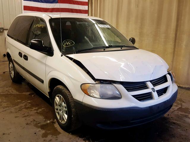 1D4GP25B55B262773 - 2005 DODGE CARAVAN SE WHITE photo 1