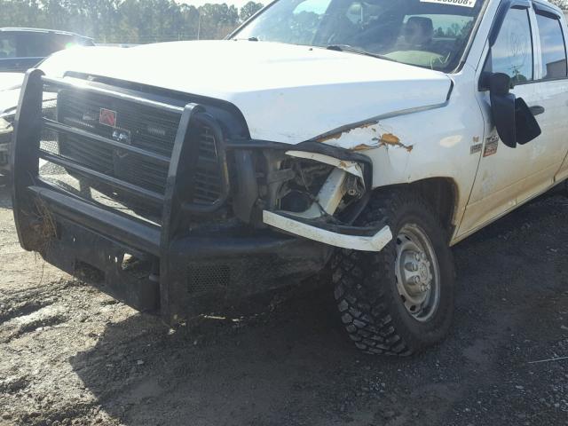 3C6TD5HT2CG216582 - 2012 DODGE RAM 2500 S WHITE photo 9