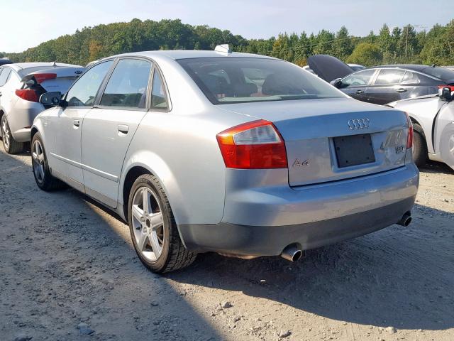 WAULC68E04A077214 - 2004 AUDI A4 1.8T QU BLUE photo 3