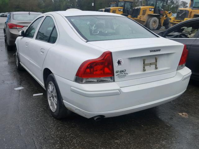 YV1RS612552483396 - 2005 VOLVO S60 WHITE photo 3