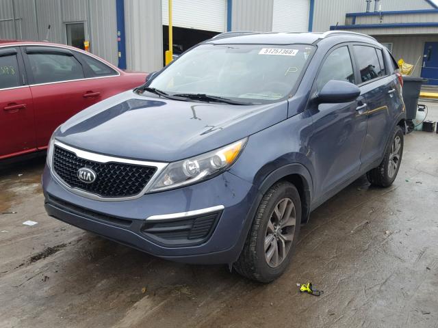 KNDPB3AC2G7795217 - 2016 KIA SPORTAGE L BLUE photo 2