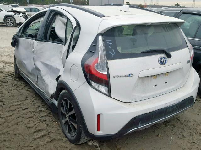 JTDKDTB33J1603526 - 2018 TOYOTA PRIUS C WHITE photo 3