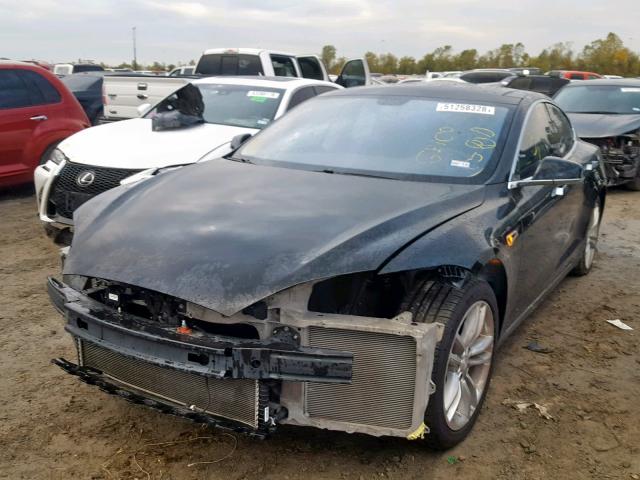 5YJSA1H15EFP43772 - 2014 TESLA MODEL S შავი ფოტო 2