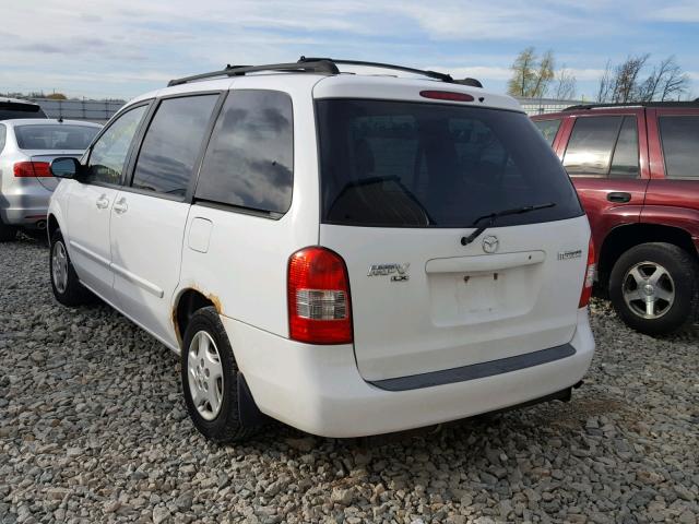 JM3LW28G010213130 - 2001 MAZDA MPV WAGON WHITE photo 3