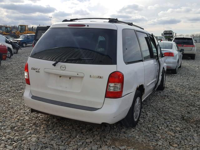 JM3LW28G010213130 - 2001 MAZDA MPV WAGON WHITE photo 4