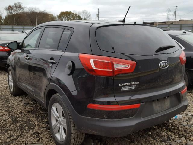 KNDPB3A23C7271057 - 2012 KIA SPORTAGE B BLACK photo 3