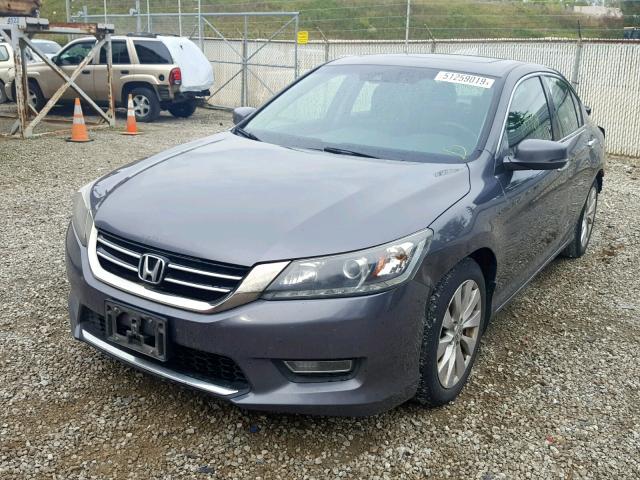 1HGCR3F86DA005688 - 2013 HONDA ACCORD EXL GRAY photo 2