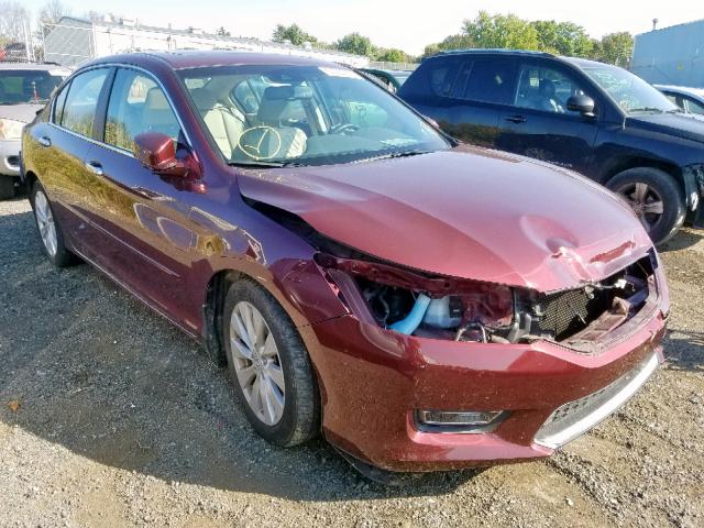 1HGCR2F87DA121802 - 2013 HONDA ACCORD EXL BURGUNDY photo 1