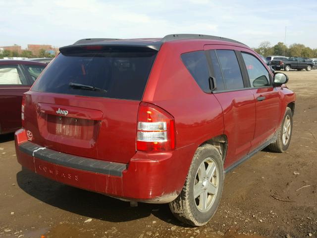 1J8FT47W97D250268 - 2007 JEEP COMPASS MAROON photo 4