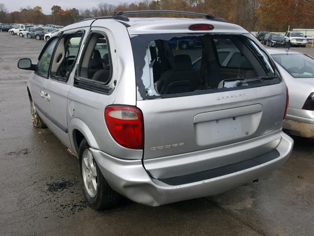 1D4GP45R46B639166 - 2006 DODGE CARAVAN SX SILVER photo 3