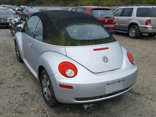 3VWRF31Y66M301189 - 2006 VOLKSWAGEN NEW BEETLE SILVER photo 3