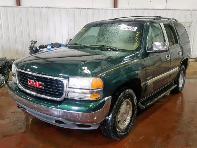 1GKEK13ZX2J255630 - 2002 GMC YUKON GREEN photo 2