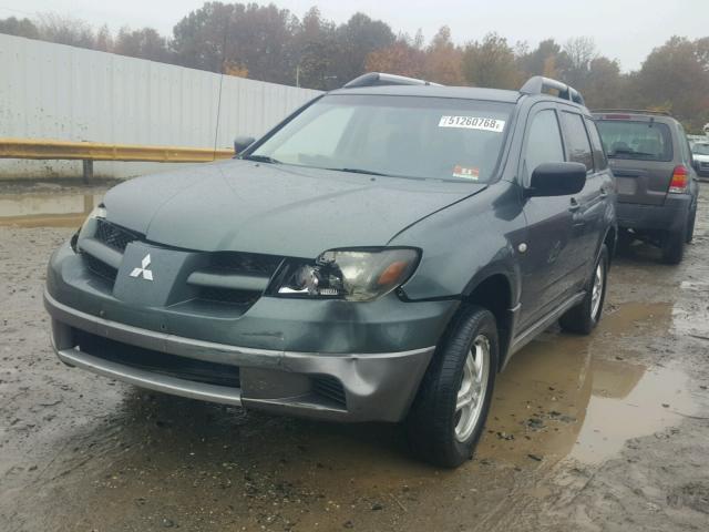 JA4LZ31F24U003983 - 2004 MITSUBISHI OUTLANDER GREEN photo 2