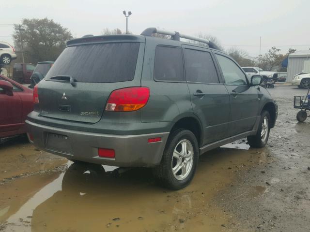 JA4LZ31F24U003983 - 2004 MITSUBISHI OUTLANDER GREEN photo 4