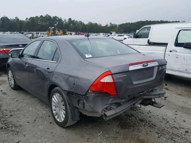 3FADP0L36CR345868 - 2012 FORD FUSION HYB GRAY photo 3