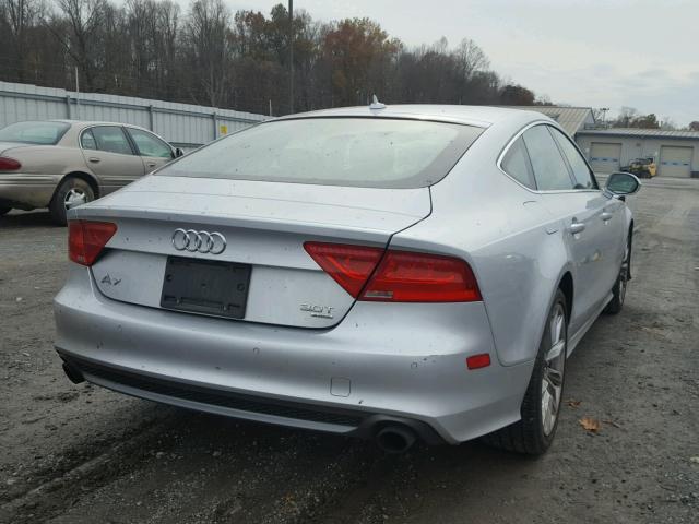 WAU3GAFC0DN019346 - 2013 AUDI A7 PRESTIG SILVER photo 4