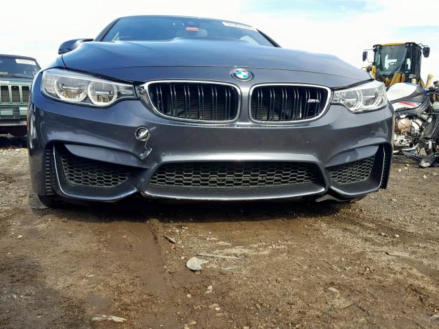 WBS3U9C59FP967261 - 2015 BMW M4 GRAY photo 9
