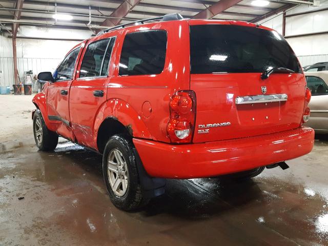 1D4HB48N56F139568 - 2006 DODGE DURANGO SL RED photo 3