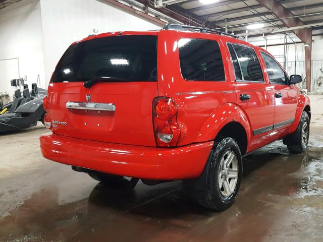 1D4HB48N56F139568 - 2006 DODGE DURANGO SL RED photo 4