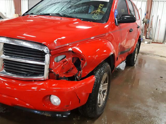 1D4HB48N56F139568 - 2006 DODGE DURANGO SL RED photo 9