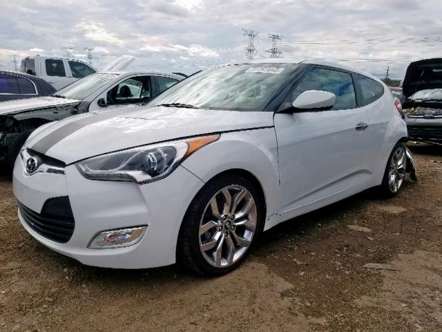 KMHTC6AD2FU219516 - 2015 HYUNDAI VELOSTER WHITE photo 2