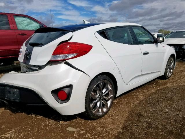 KMHTC6AD2FU219516 - 2015 HYUNDAI VELOSTER WHITE photo 4