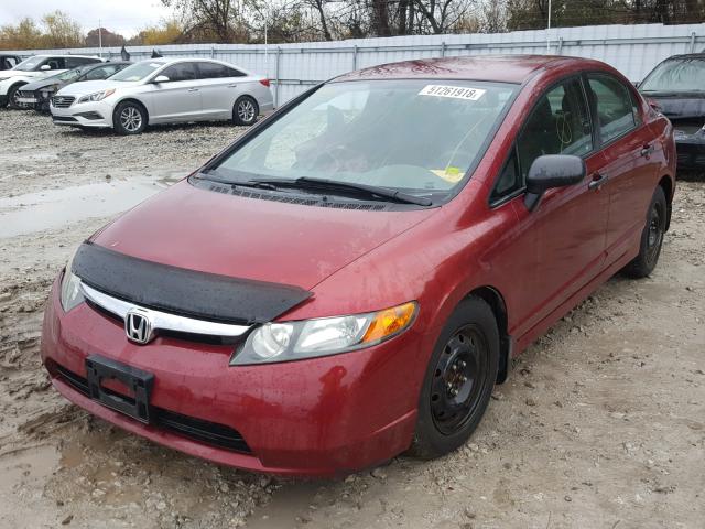 2HGFA16346H033765 - 2006 HONDA CIVIC DX V RED photo 2