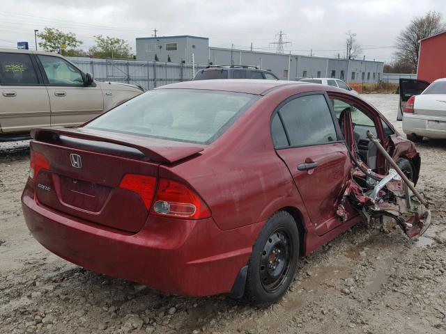 2HGFA16346H033765 - 2006 HONDA CIVIC DX V RED photo 4