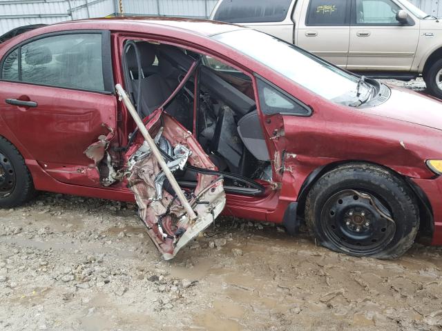 2HGFA16346H033765 - 2006 HONDA CIVIC DX V RED photo 9