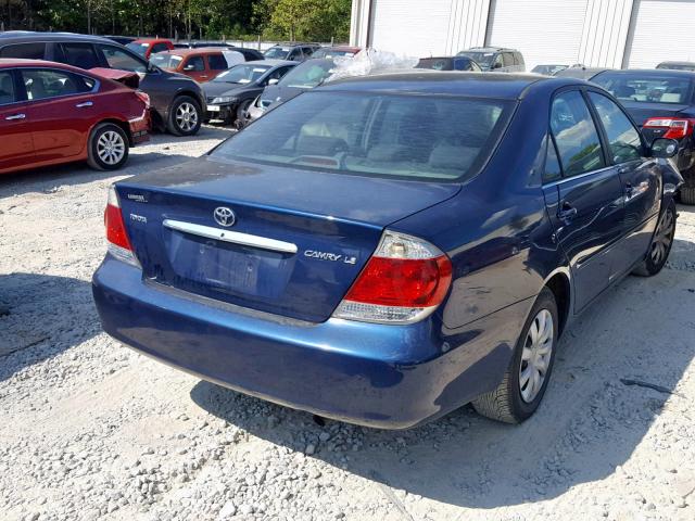 4T1BE32K66U130162 - 2006 TOYOTA CAMRY LE BLUE photo 4