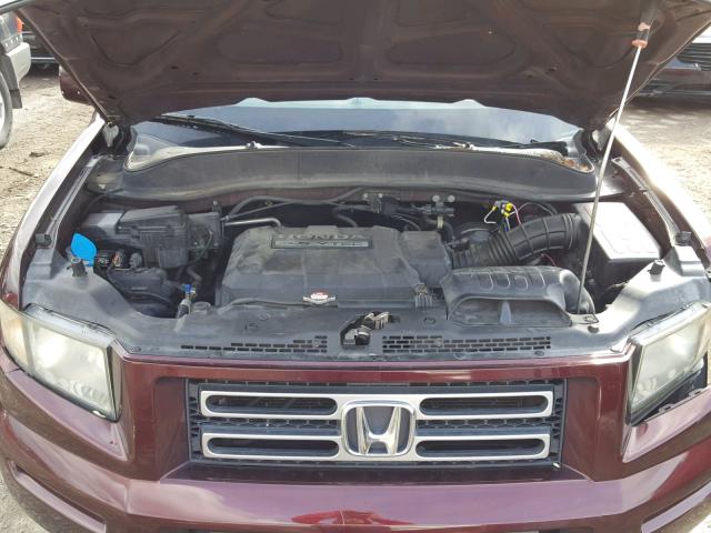 2HJYK16568H515223 - 2008 HONDA RIDGELINE BURGUNDY photo 7