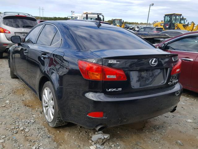 JTHCK262172017267 - 2007 LEXUS IS 250 BLACK photo 3