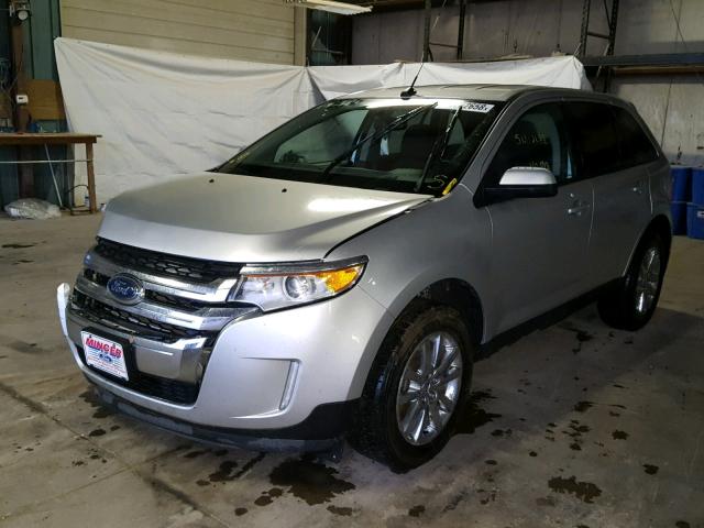 2FMDK3JC8CBA88865 - 2012 FORD EDGE SEL SILVER photo 2