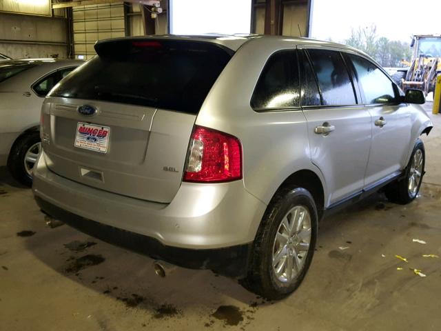 2FMDK3JC8CBA88865 - 2012 FORD EDGE SEL SILVER photo 4