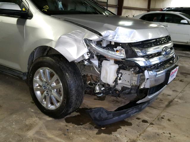 2FMDK3JC8CBA88865 - 2012 FORD EDGE SEL SILVER photo 9