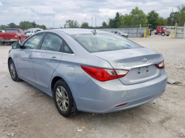 5NPEB4AC7DH795461 - 2013 HYUNDAI SONATA GLS BLUE photo 3