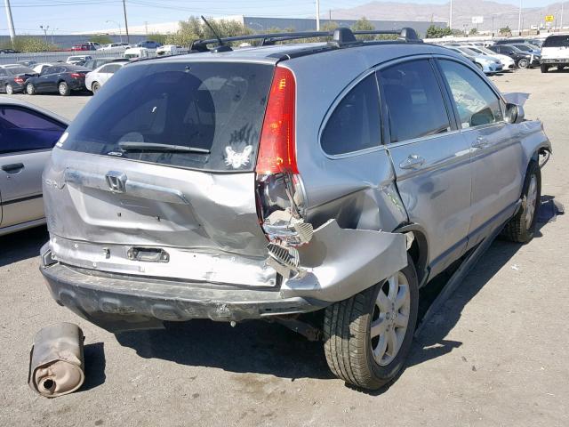 JHLRE48748C071412 - 2008 HONDA CR-V EXL SILVER photo 4