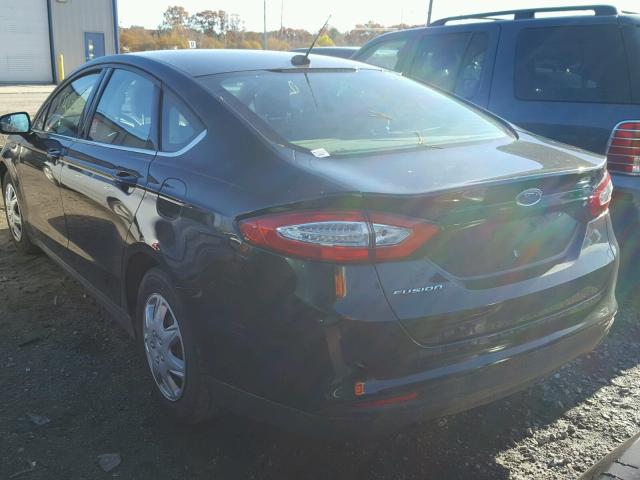 3FA6P0G74ER334814 - 2014 FORD FUSION S BLACK photo 3