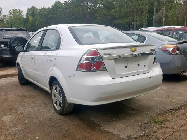 KL1TG5DE0BB219373 - 2011 CHEVROLET AVEO LT WHITE photo 3