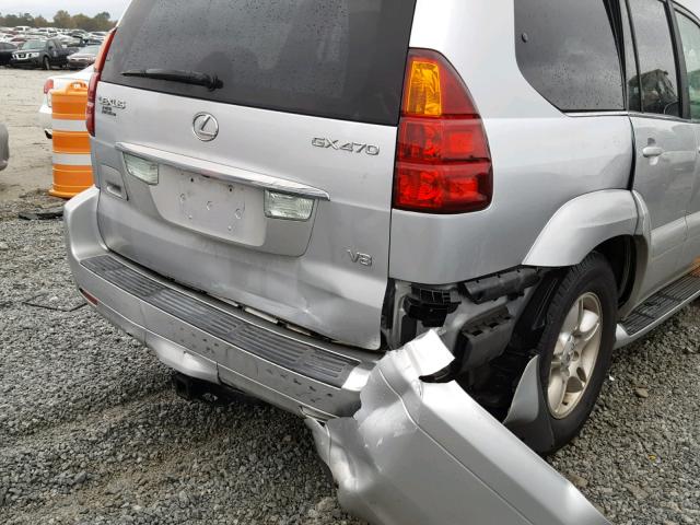 JTJBT20X560101131 - 2006 LEXUS GX 470 SILVER photo 9