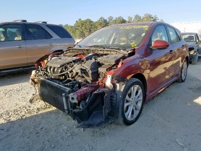 JM1BL1H53A1260104 - 2010 MAZDA 3 S BURGUNDY photo 2