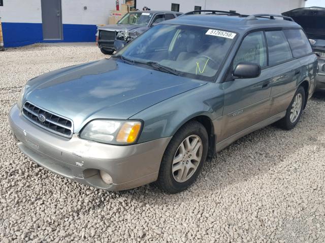 4S3BH665127629249 - 2002 SUBARU LEGACY OUT GREEN photo 2