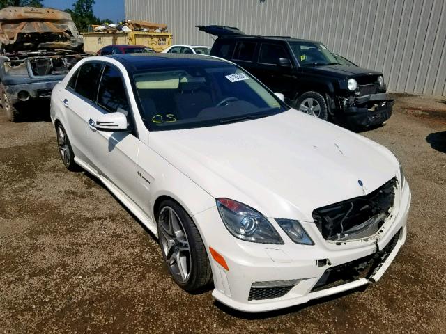 WDDHF7EB1DA759699 - 2013 MERCEDES-BENZ E 63 AMG WHITE photo 1