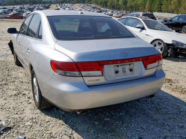 KMHFC46D27A210506 - 2007 HYUNDAI AZERA GLS SILVER photo 3