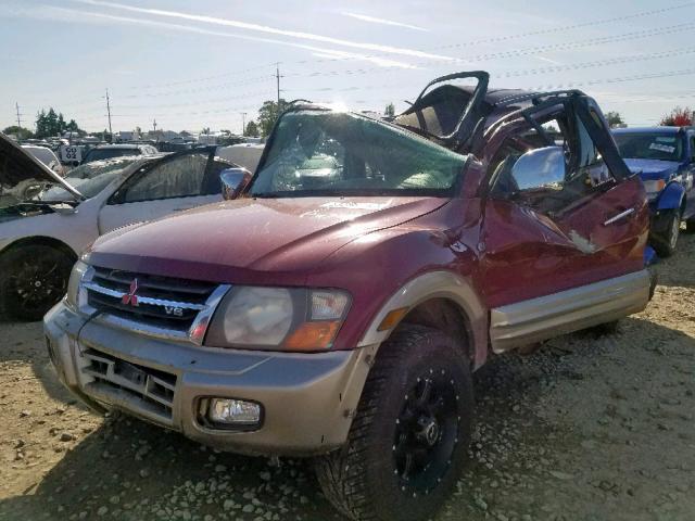 JA4MW51R11J032083 - 2001 MITSUBISHI MONTERO LI RED photo 2