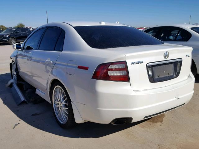 19UUA66237A018783 - 2007 ACURA TL WHITE photo 3